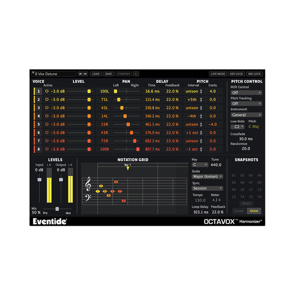 Octavox | Eventide 8 Voice Pitch Shifting VST Plugin | Eventide Audio