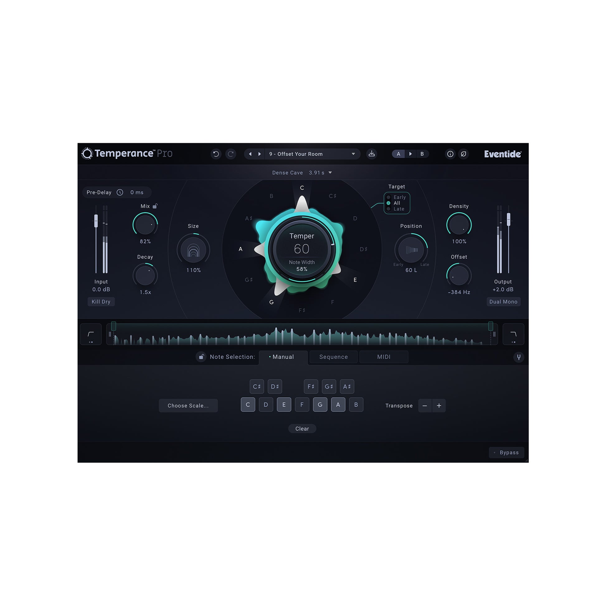 Eventide Temperance Pro plug-in UI Target All