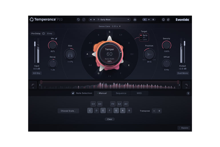Eventide Temperance Pro plug-in UI Target Early