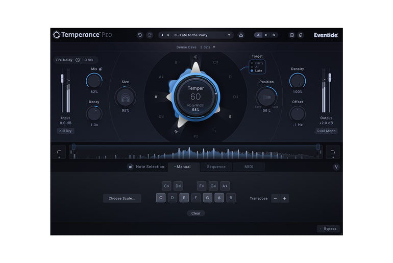 Eventide Temperance Pro plug-in UI Target Late